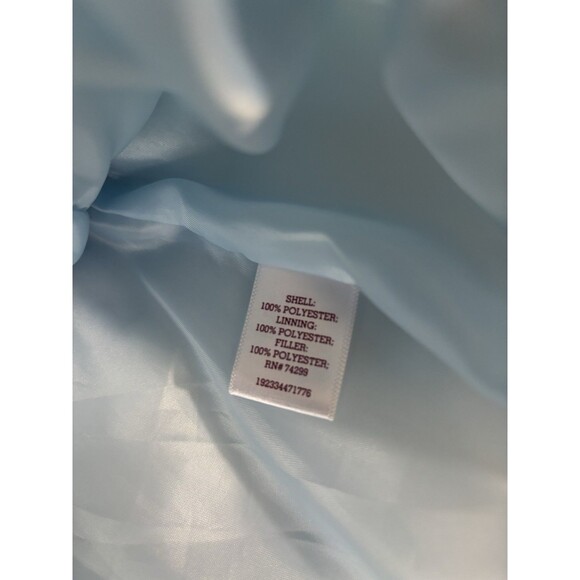 So Authentic American Heritage Light Blue Full Zip Puffer Vest Side Pockets Sz L - Picture 14 of 16